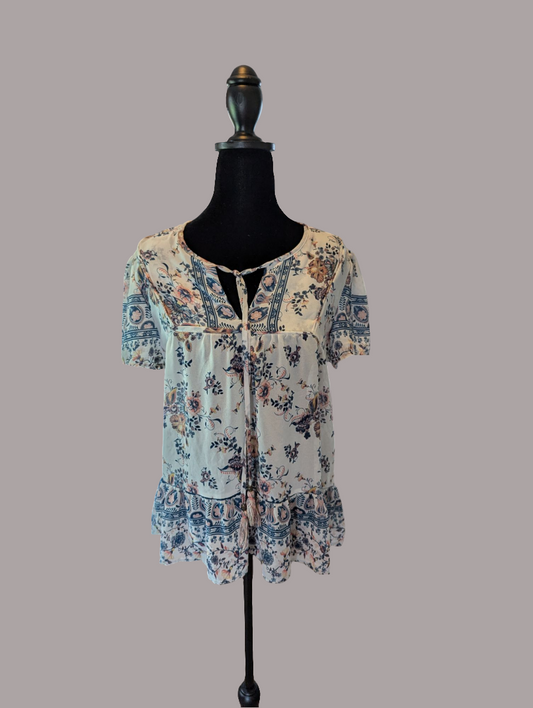 Thrifted Knox Rose Boho Top