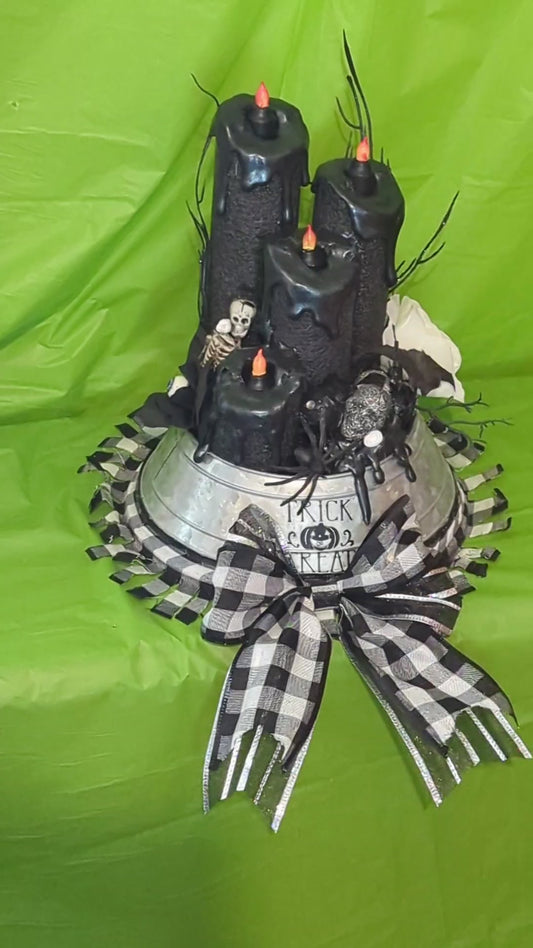 Country Charm Flameless Candle Halloween Centerpiece