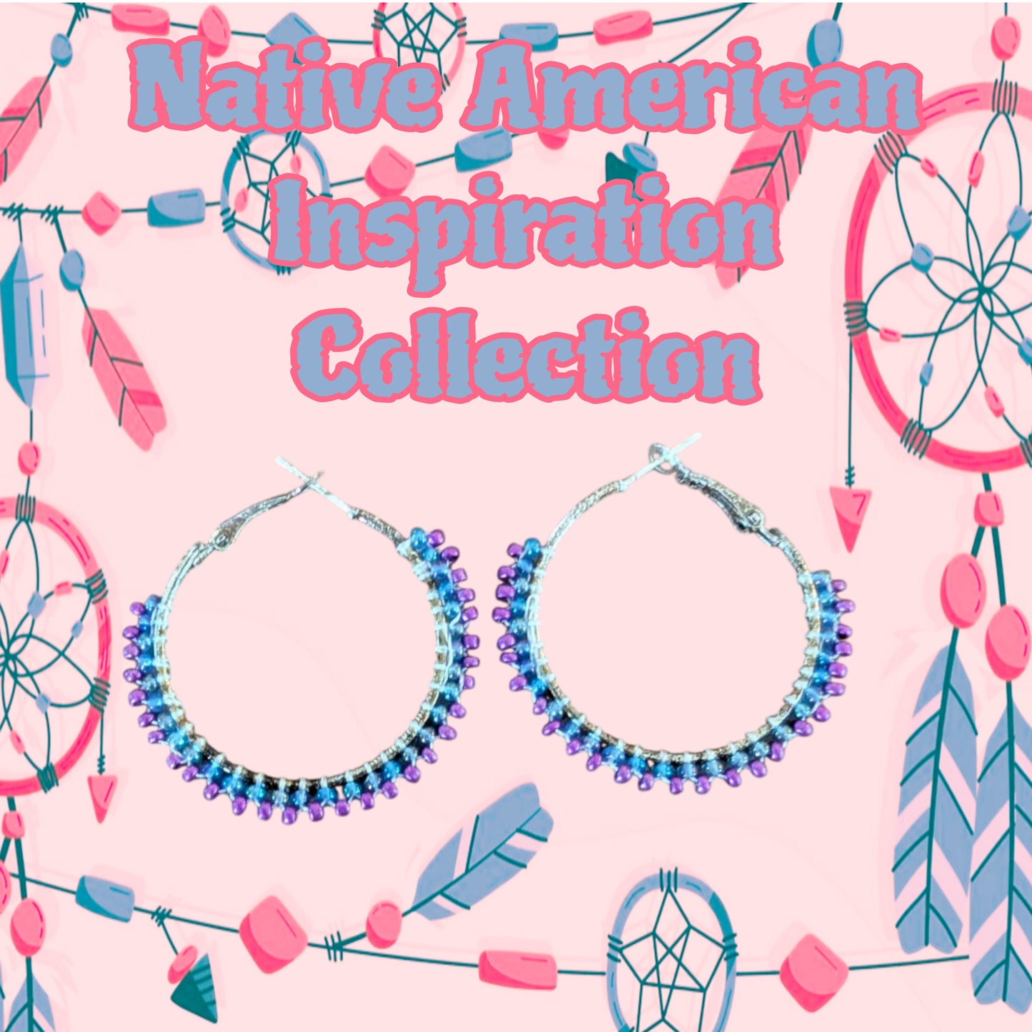 Native American Inspired Hoop Earrings