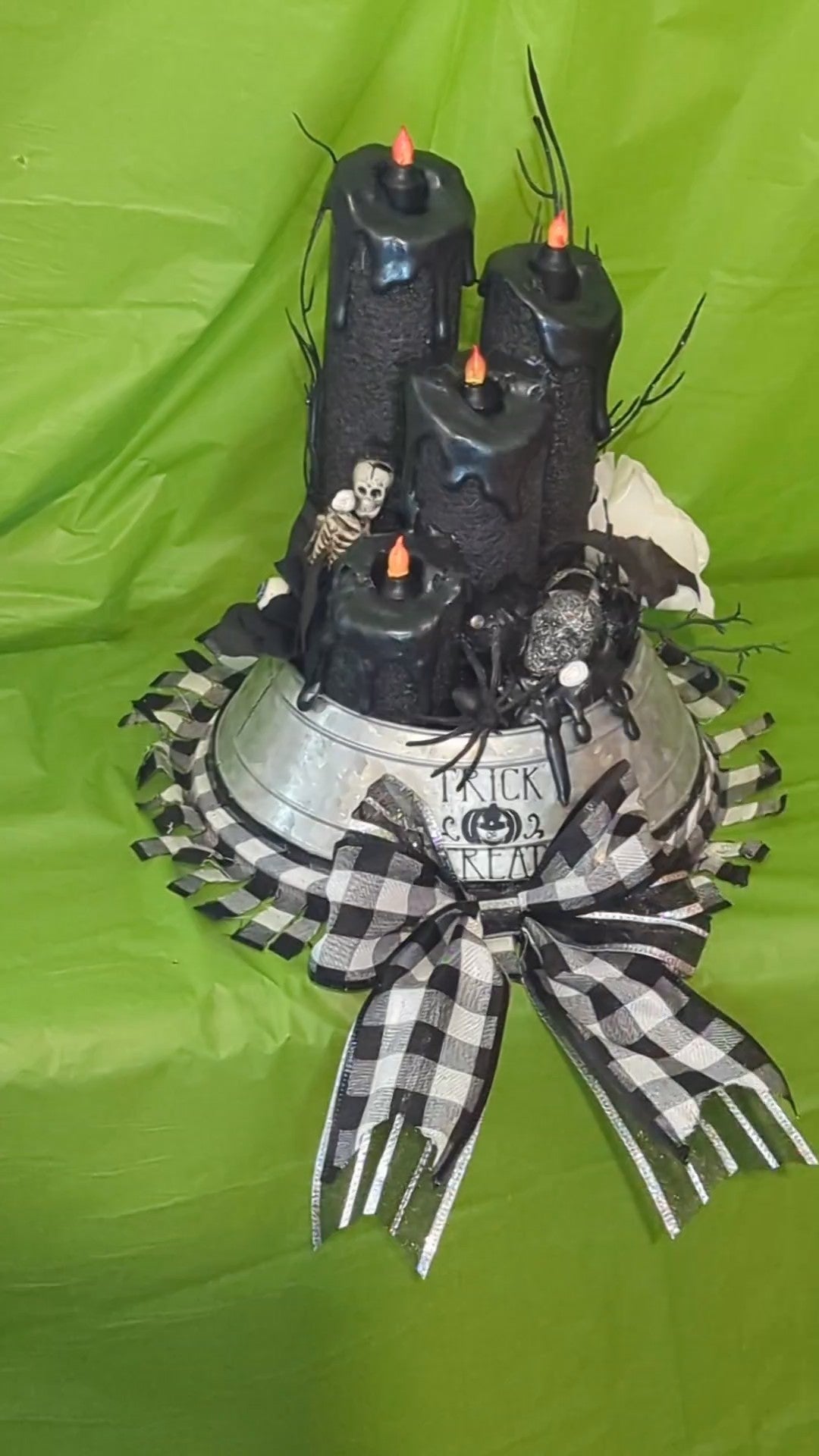 Country Charm Flameless Candle Halloween Centerpiece