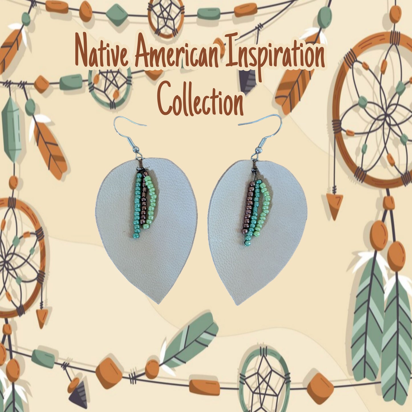 Native American Inspired Leaf Earrings